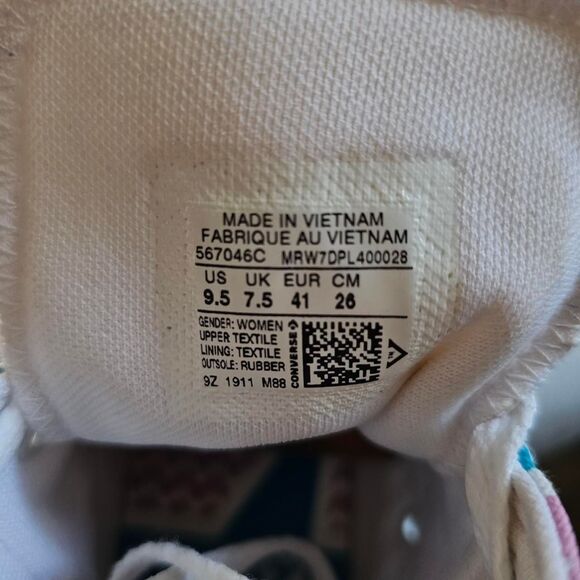 Converse Women's Chuck Taylor All Star High 'Zigzag' sneakers size 9.5 - Picture 6 of 7